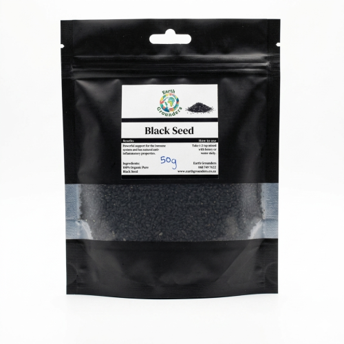 Earth Grounders Organic Black Seed (50g) – Pure Nigella Sativa for Immune Support & Vitality